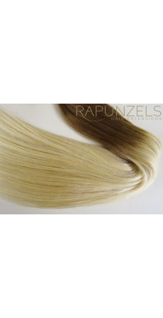 1 Gram 16" Pre Bonded Nail Tip Colour #8 to 24 Dip Dye Ombre (25 Strands)